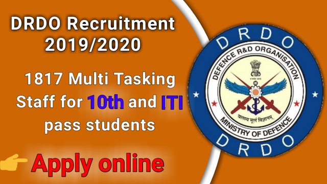 DRDO Recruitment 2019/2020, DRDO Vacancy 2019, DRDO jobs